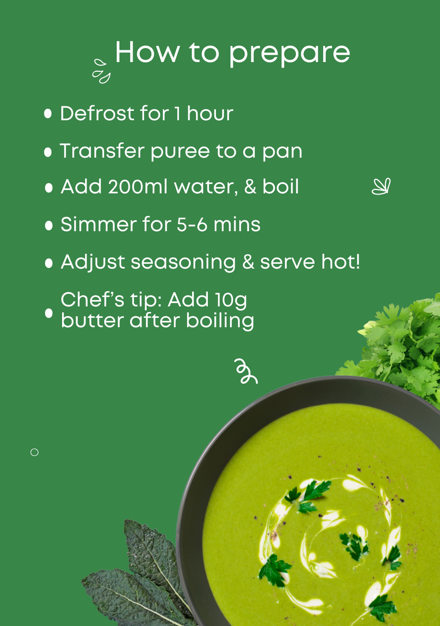 DIY Spinach Kale and Pea Soup