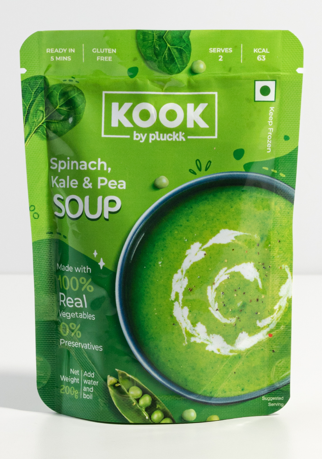 DIY Spinach Kale and Pea Soup